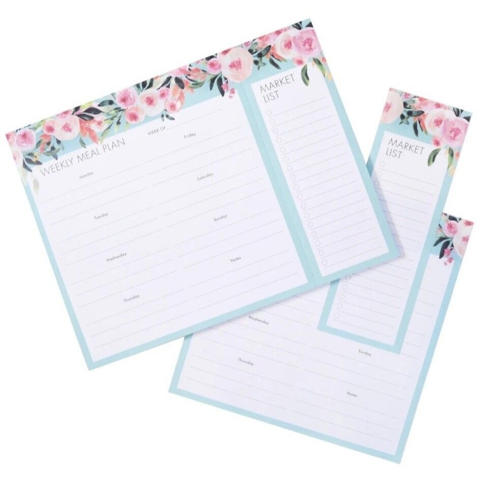 Pen+Gear Weekly Meal Planner Pad Shopping List Meal Plan 60 Sheets